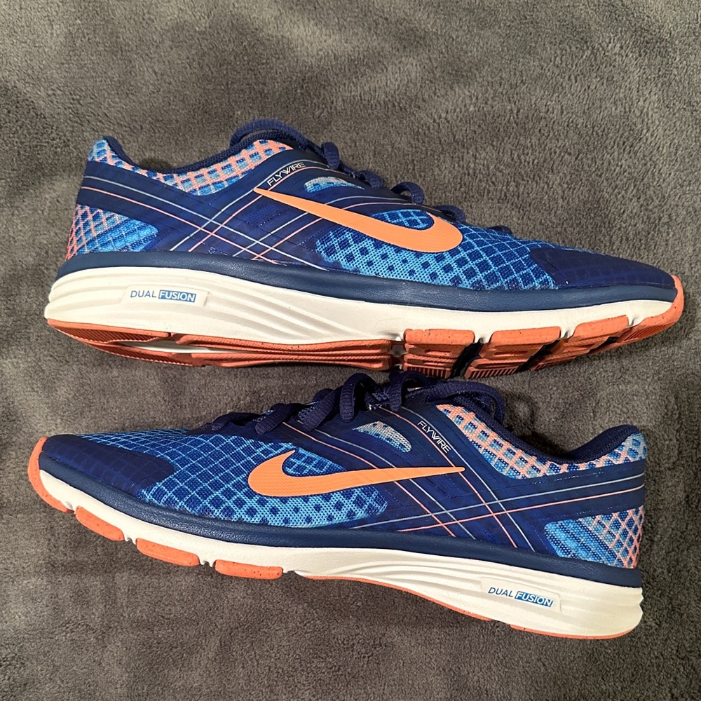 Nike Flywire Blue and Orange Sneakers
